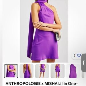 Anthropologie X Misha Collection Lillin One Shoulder Dress
